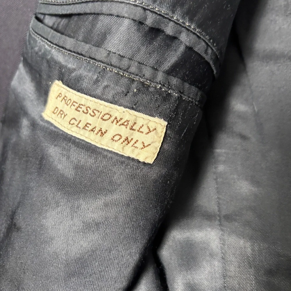 Jean-Paul Germain Sport‎ Coat Mens 42R Black Two Button Solid Made In France